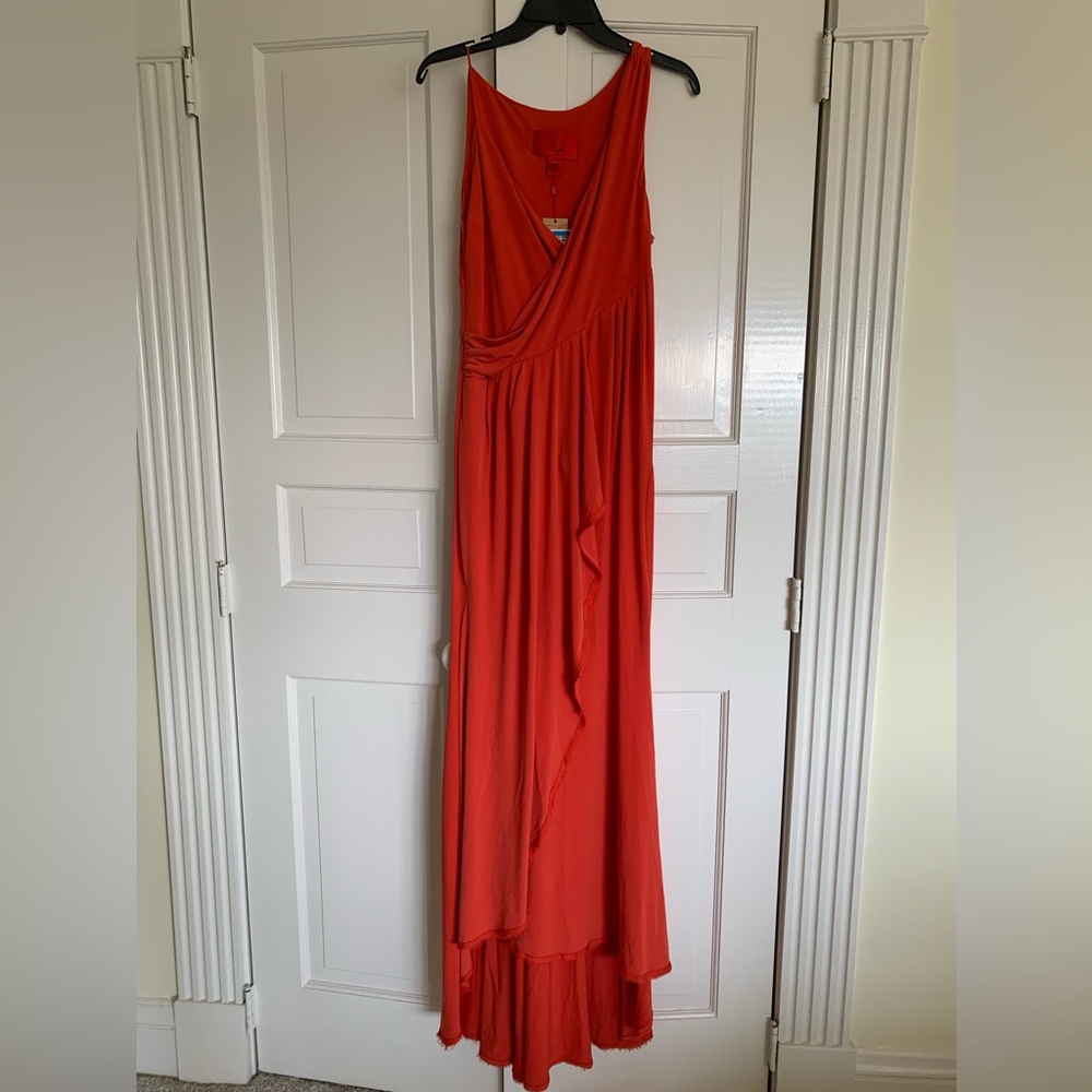 ZAC POSEN Z Spoke Jersey Wrap Gown Women’s 8
